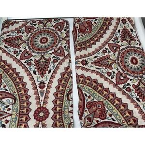 2 Cynthia Rowley Medallion Pattern King Pillow Shams Pillowcases Boho Cotton